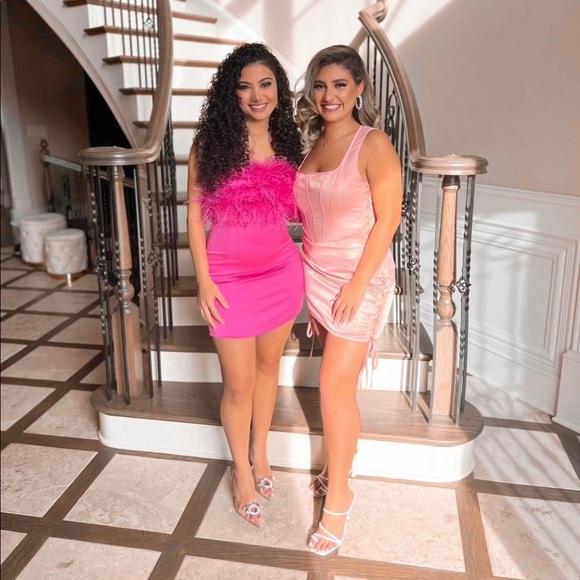 Black Marisa Feather mini dress - Picture 16 of 16